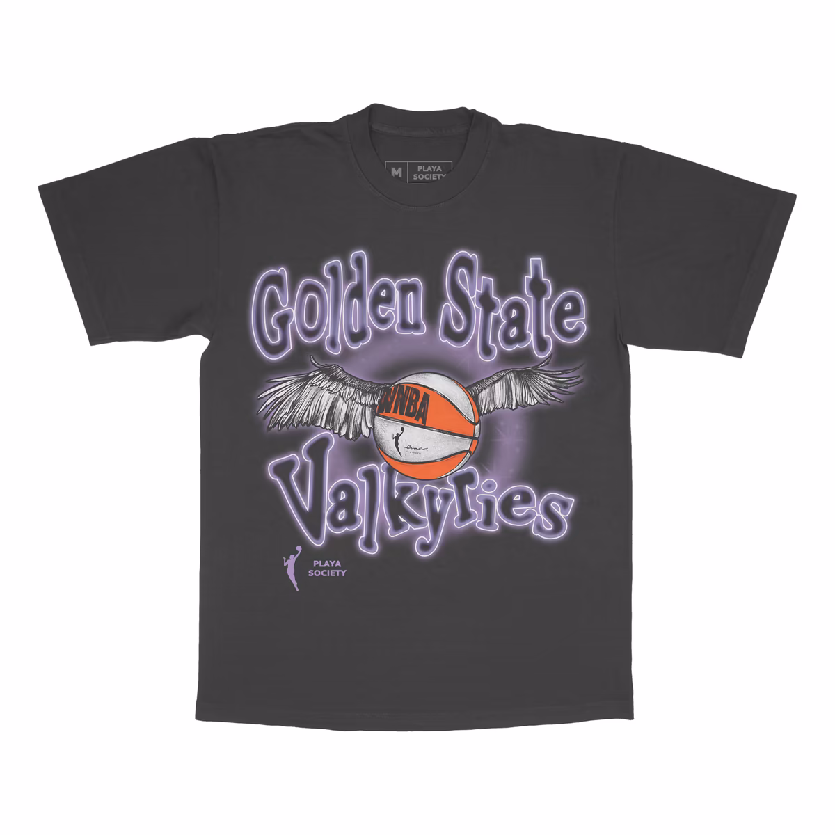 Unisex Playa Society Black Golden State Valkyries Sketch T-Shirt