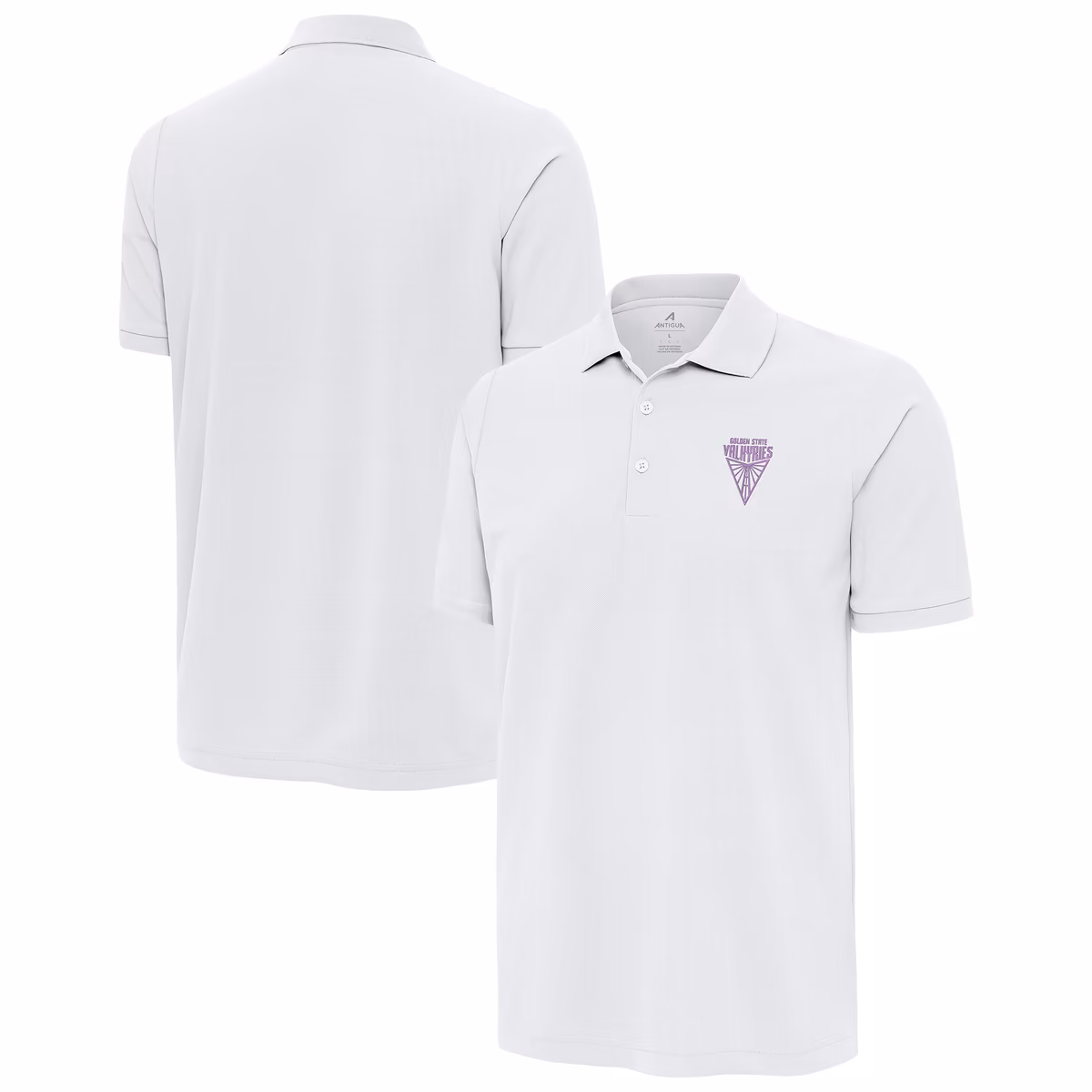 Men's Antigua White Golden State Valkyries Legacy Pique Polo 11 Men's Antigua White Golden State Valkyries Legacy Pique Polo