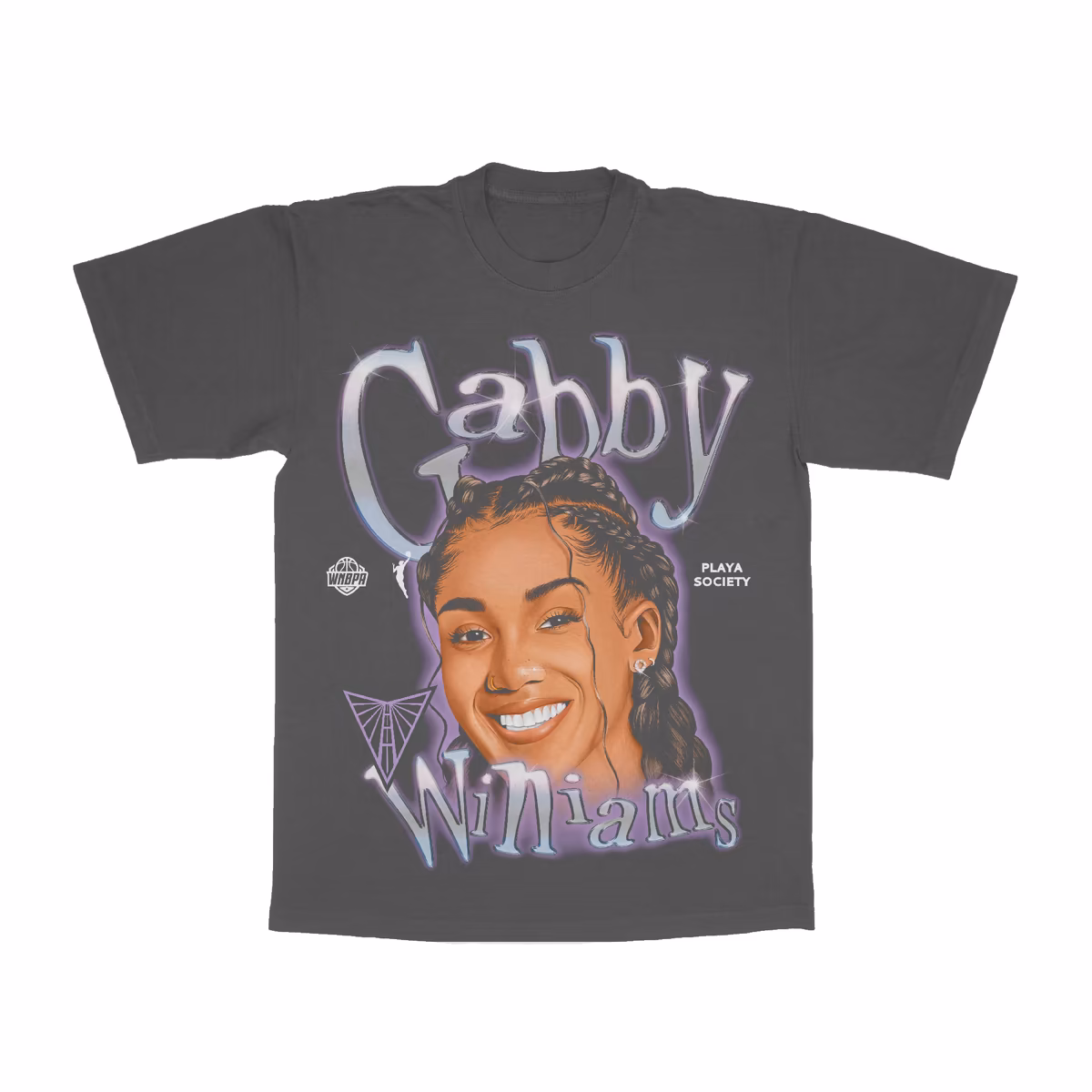 Unisex Playa Society Gabby Williams Charcoal Golden State Valkyries Sketch T-Shirt
