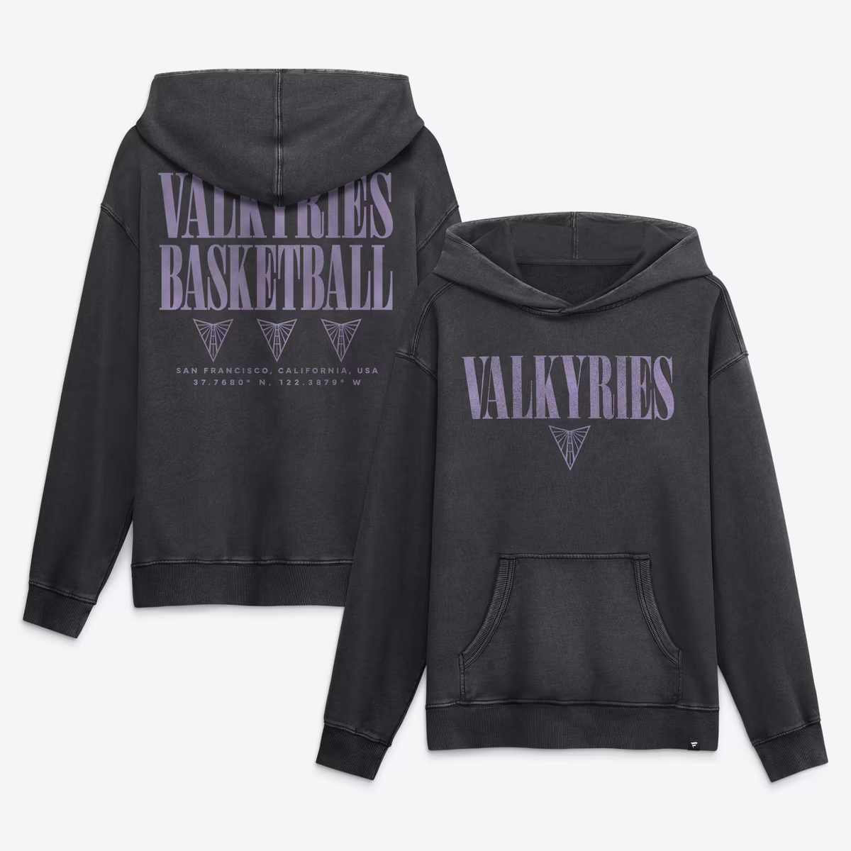 Men's Fanatics Black Golden State Valkyries Relaxed Washed Hoodie 9 Men's Fanatics Black Golden State Valkyries Relaxed Washed Hoodie