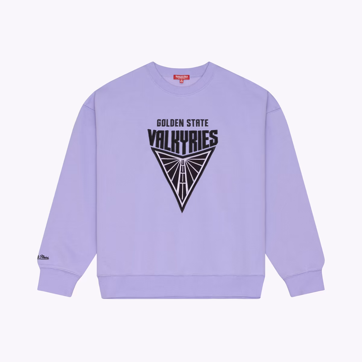 Women's Mitchell & Ness Purple Golden State Valkyries Lightweight Fleece Crewneck Sweatshirt 1 Women's Mitchell & Ness Purple Golden State Valkyries Lightweight Fleece Crewneck Sweatshirt