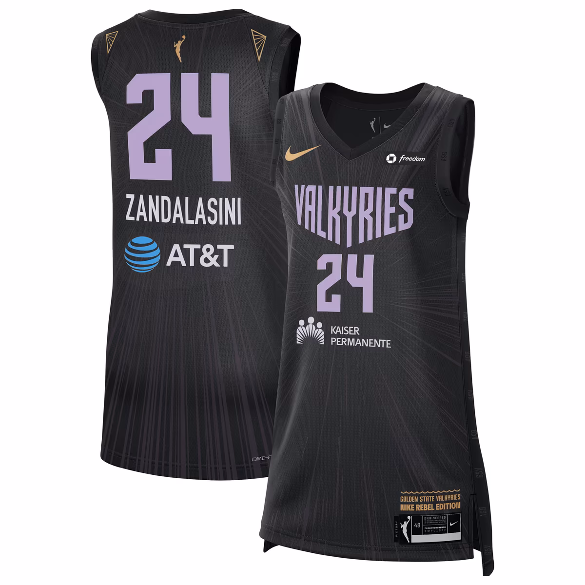 Unisex Nike Cecilia Zandalasini Black Golden State Valkyries Victory Badge Jersey - Rebel Edition 4 Unisex Nike Cecilia Zandalasini Black Golden State Valkyries Victory Badge Jersey - Rebel Edition