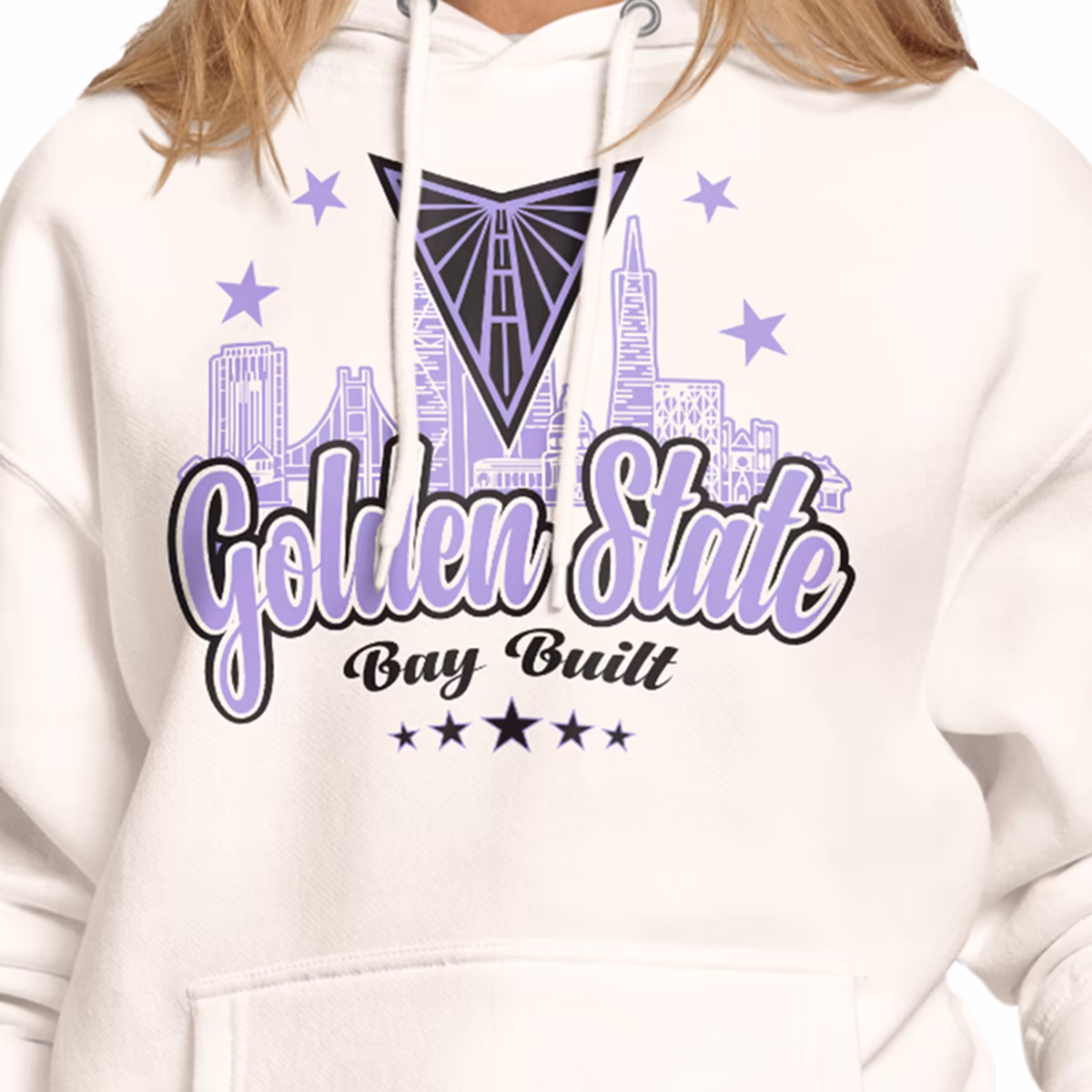 Women's Starter White Golden State Valkyries City Slogan Fleece Hoodie 4 Women's Starter White Golden State Valkyries City Slogan Fleece Hoodie