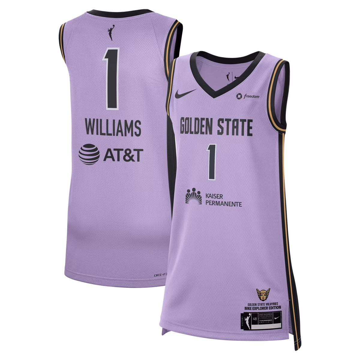 Unisex Nike Gabby Williams Violet Golden State Valkyries Badge Victory Jersey - Explorer Edition