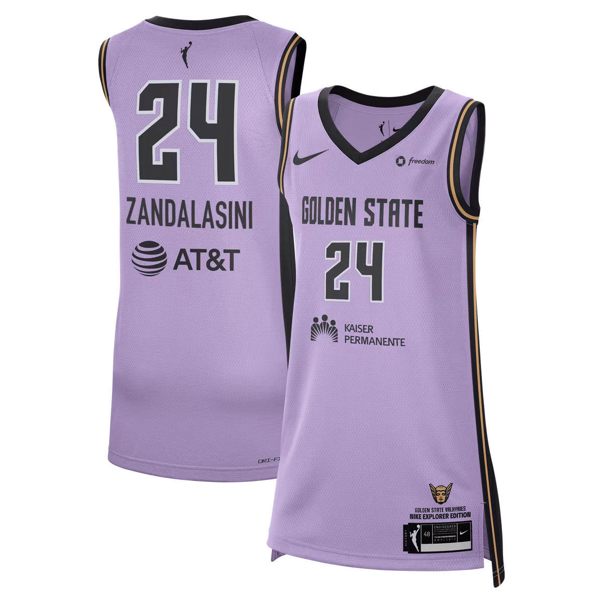 Unisex Nike Cecilia Zandalasini Violet Golden State Valkyries Badge Victory Jersey - Explorer Edition