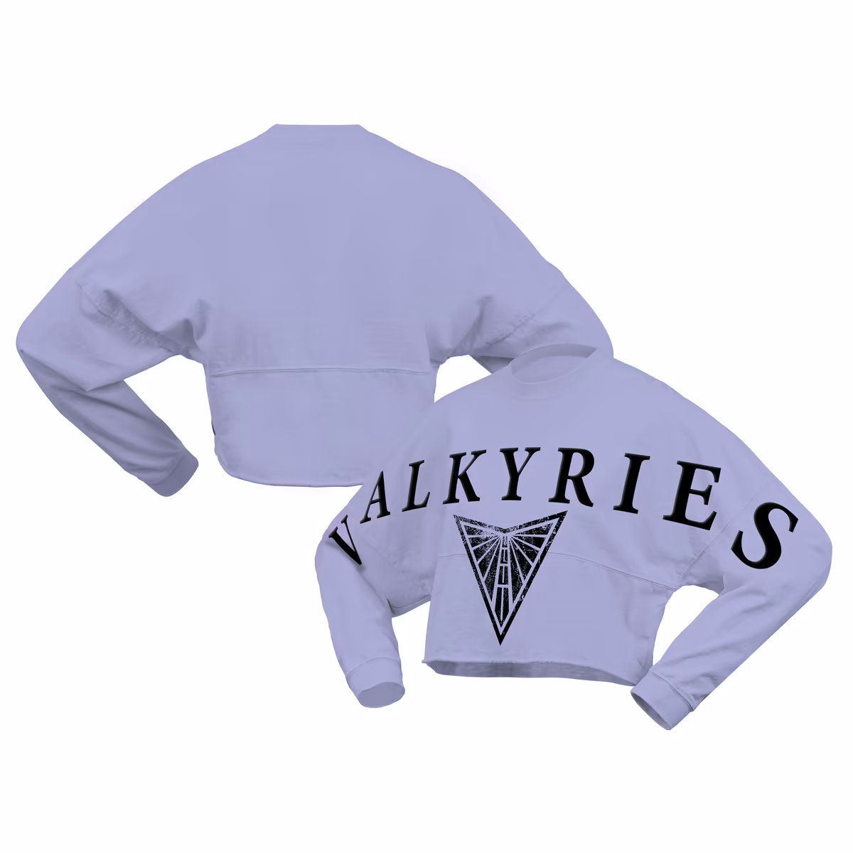 Women's Spirit Jersey Violet Golden State Valkyries Jumbo Print Oversized Cropped Long-Sleeve T-Shirt 2 Women's Spirit Jersey Violet Golden State Valkyries Jumbo Print Oversized Cropped Long-Sleeve T-Shirt