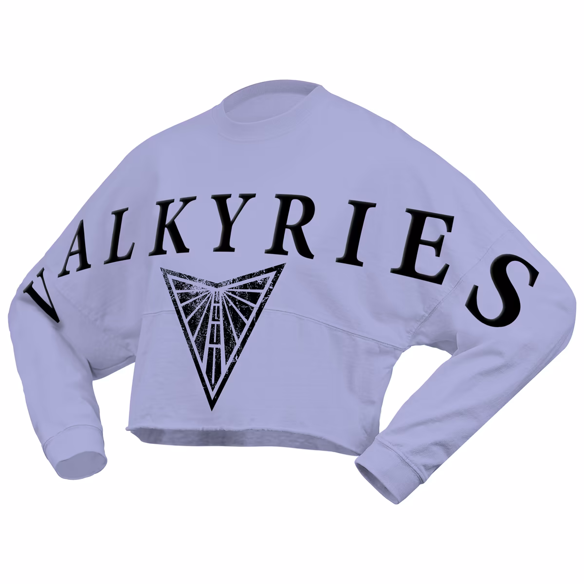 Women's Spirit Jersey Violet Golden State Valkyries Jumbo Print Oversized Cropped Long-Sleeve T-Shirt 3 Women's Spirit Jersey Violet Golden State Valkyries Jumbo Print Oversized Cropped Long-Sleeve T-Shirt