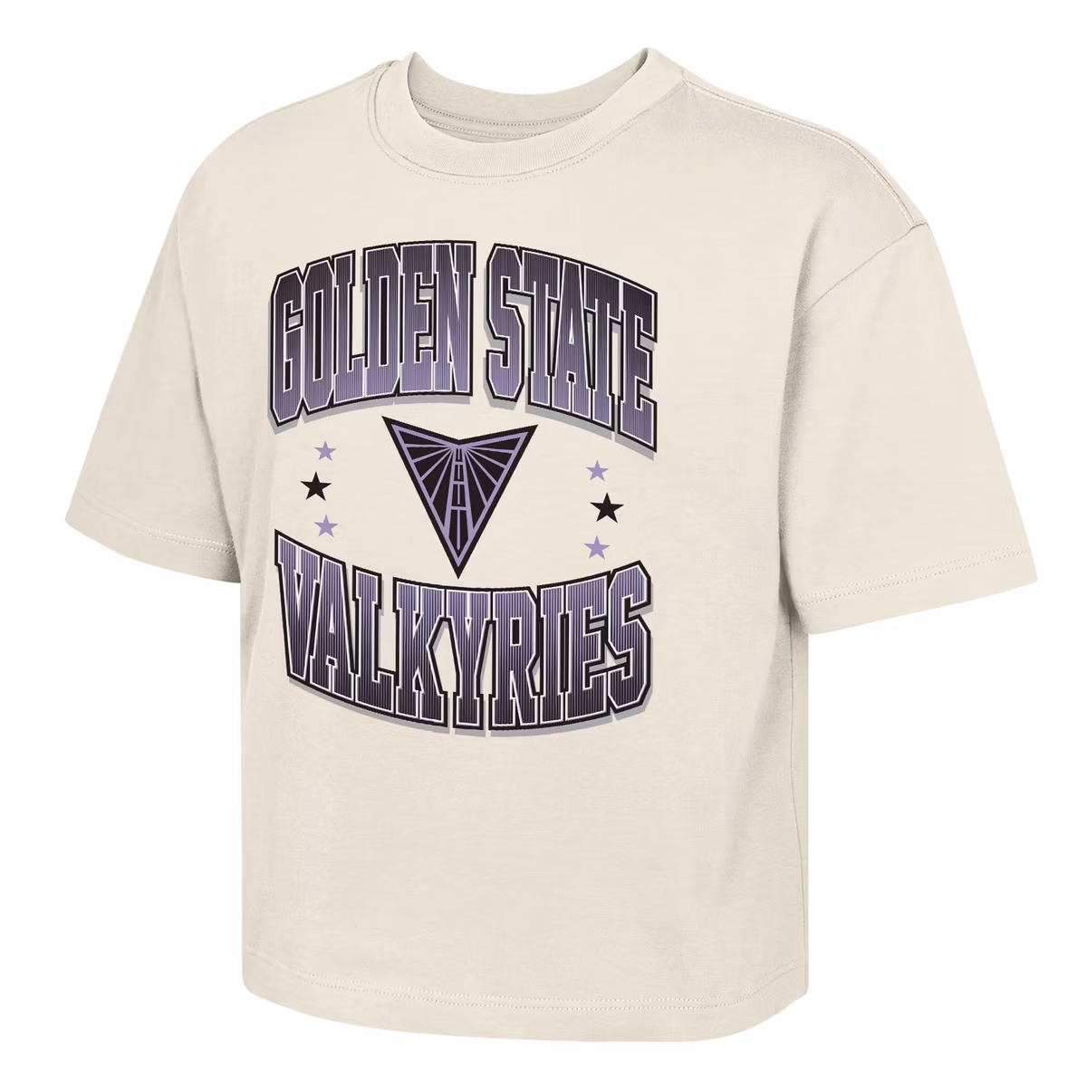 Youth Outerstuff Natural Golden State Valkyries Unbeatable Boxy T-Shirt 2 Youth Outerstuff Natural Golden State Valkyries Unbeatable Boxy T-Shirt