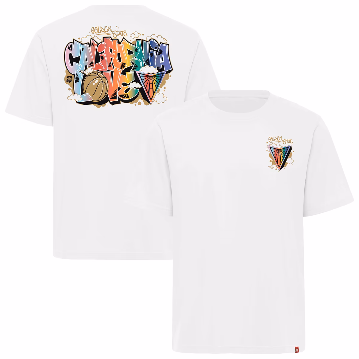 Unisex Sportiqe x 2PAC California Love  White Golden State Valkyries Pride Duke T-Shirt