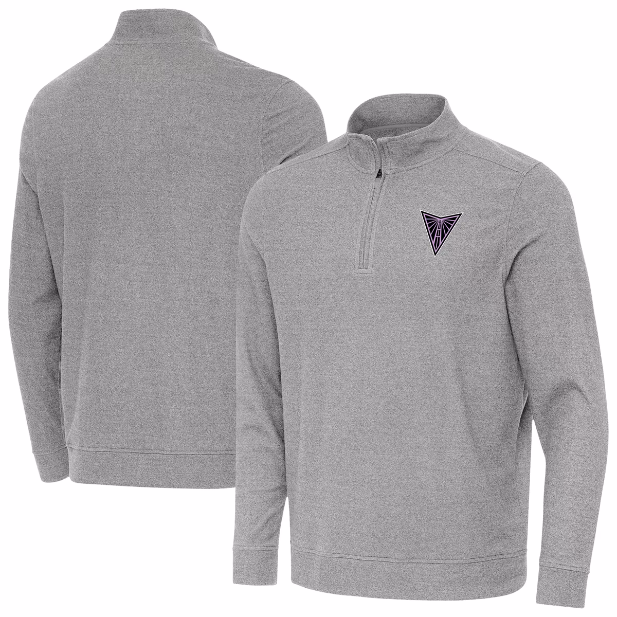 Men's Antigua Heather Gray Golden State Valkyries Subtle Quarter-Zip Top 11 Men's Antigua Heather Gray Golden State Valkyries Subtle Quarter-Zip Top