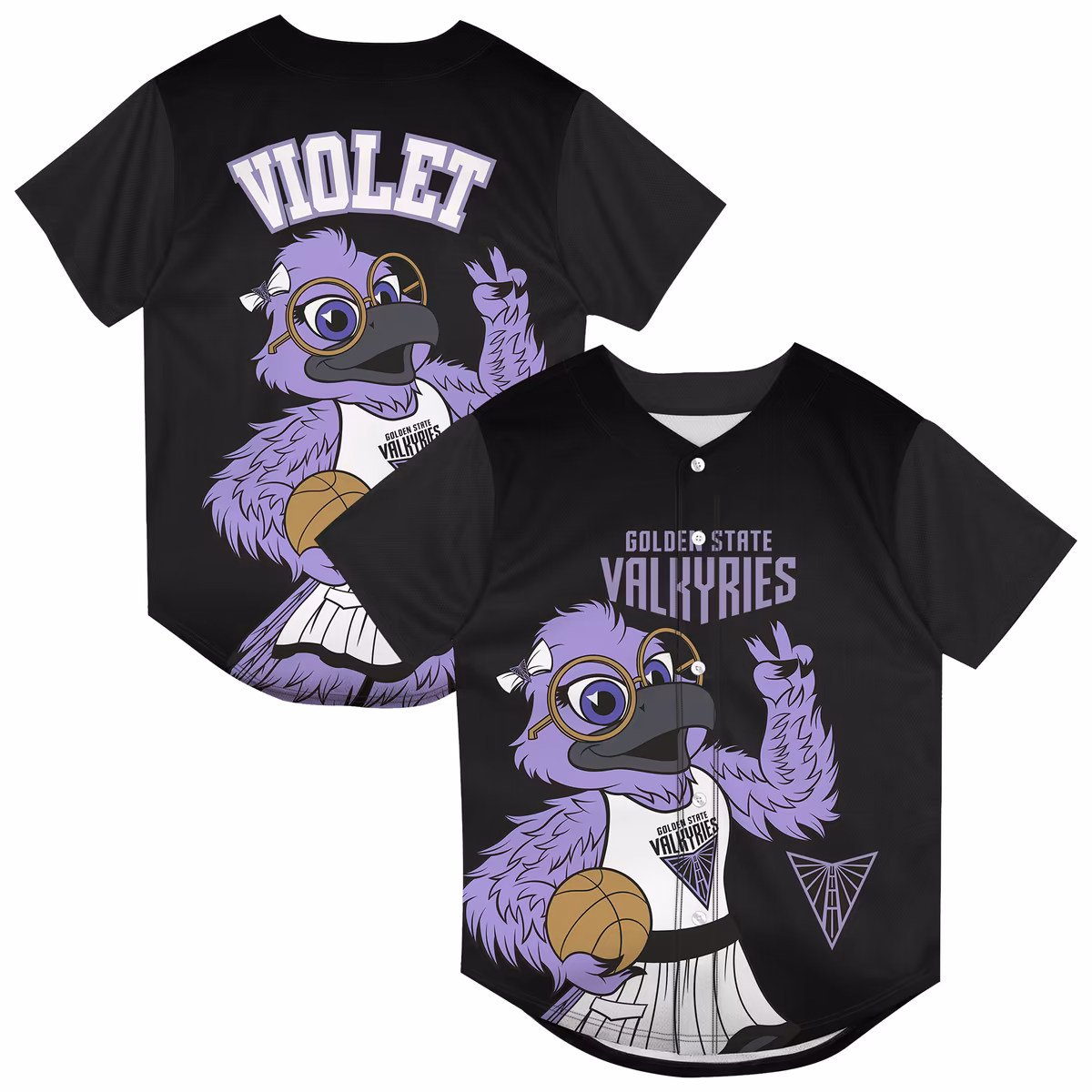 Preschool Outerstuff  Eclipse Black Golden State Valkyries Mascot Friend Mesh Fashion Jersey