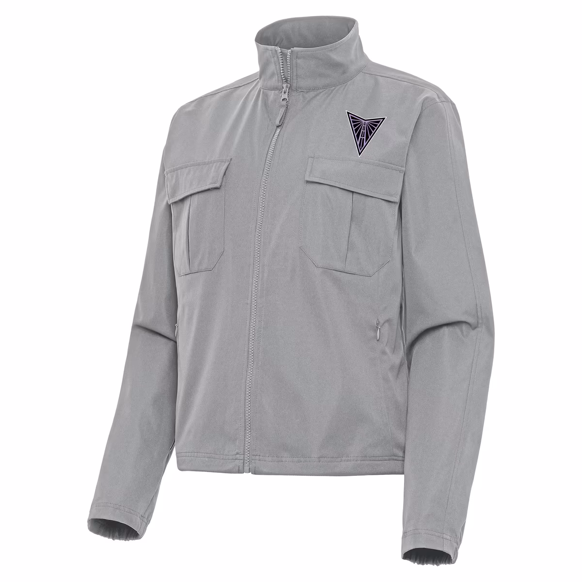 Women's Antigua Gray Golden State Valkyries Even Par Full-Zip Jacket 3 Women's Antigua Gray Golden State Valkyries Even Par Full-Zip Jacket