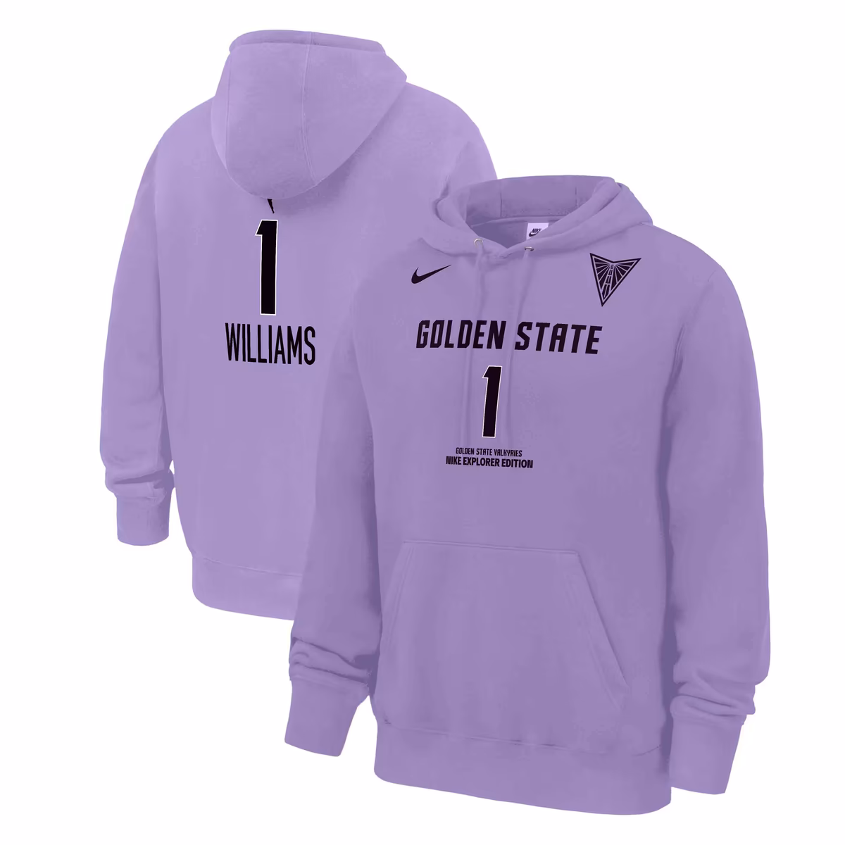 Men's Nike Gabby Williams Lavender Golden State Valkyries Explorer Edition Name & Number Hoodie 2 Men's Nike Gabby Williams Lavender Golden State Valkyries Explorer Edition Name & Number Hoodie