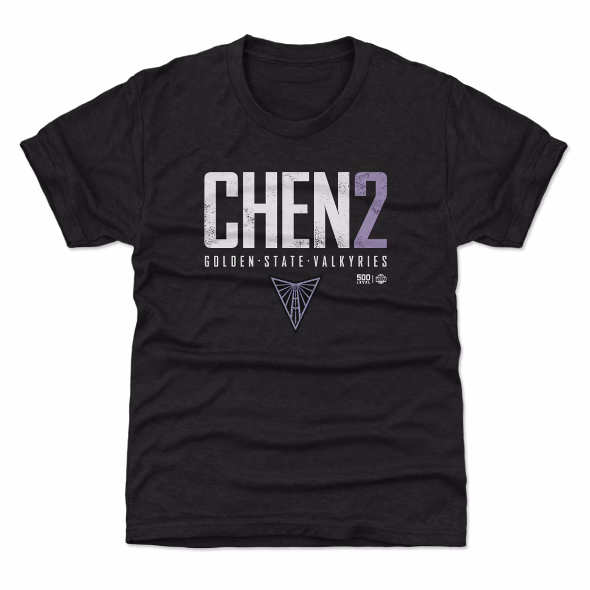 Youth 500 Level Kaitlyn Chen Black Golden State Valkyries Elite T-Shirt