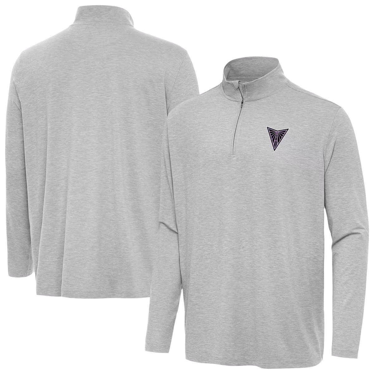 Men's Antigua Heather Gray Golden State Valkyries Hunk Quarter-Zip Top 9 Men's Antigua Heather Gray Golden State Valkyries Hunk Quarter-Zip Top