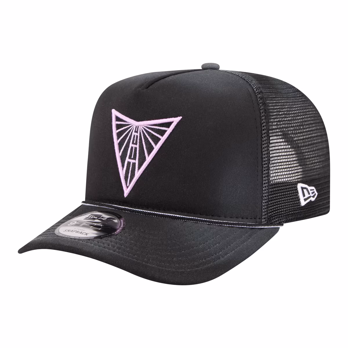 Unisex New Era Black Golden State Valkyries Worn Foam Front 9FIFTY A-Frame Trucker Rope Snapback Hat 2 Unisex New Era Black Golden State Valkyries Worn Foam Front 9FIFTY A-Frame Trucker Rope Snapback Hat