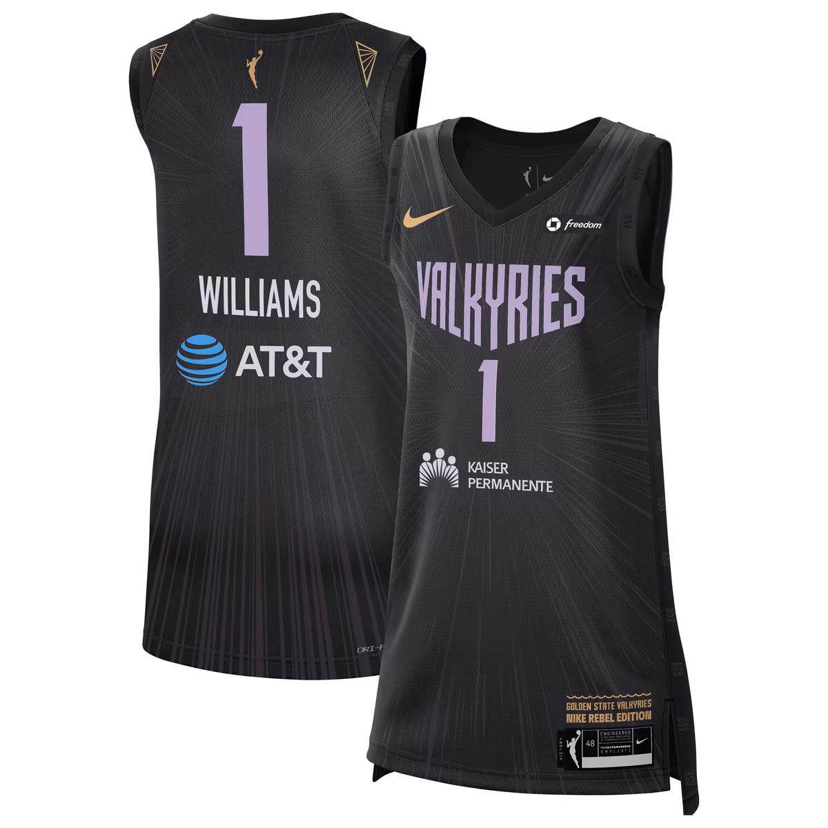 Unisex Nike Gabby Williams Black Golden State Valkyries Victory Badge Jersey - Rebel Edition 6 Unisex Nike Gabby Williams Black Golden State Valkyries Victory Badge Jersey - Rebel Edition
